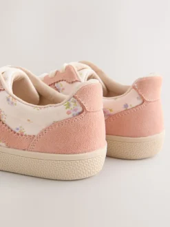 Pink Floral Wide Fit (G) Retro Trainers
