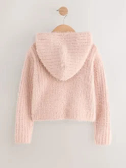 Pink Fluffy Zip Through Hoodie (3-16yrs)