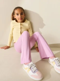 Pink Fold Over Flare Leggings (3-16yrs)