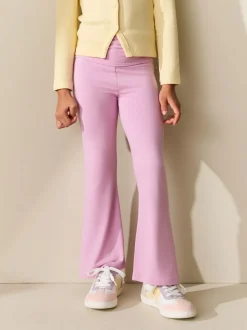 Pink Fold Over Flare Leggings (3-16yrs)