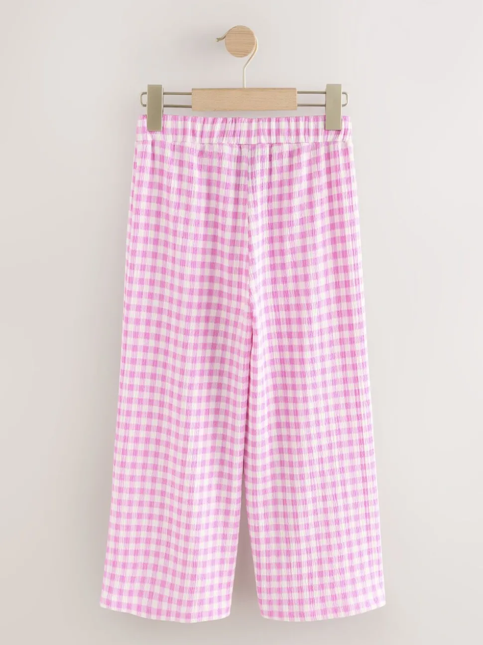 Pink Gingham Wide Leg Trousers (3-16yrs)