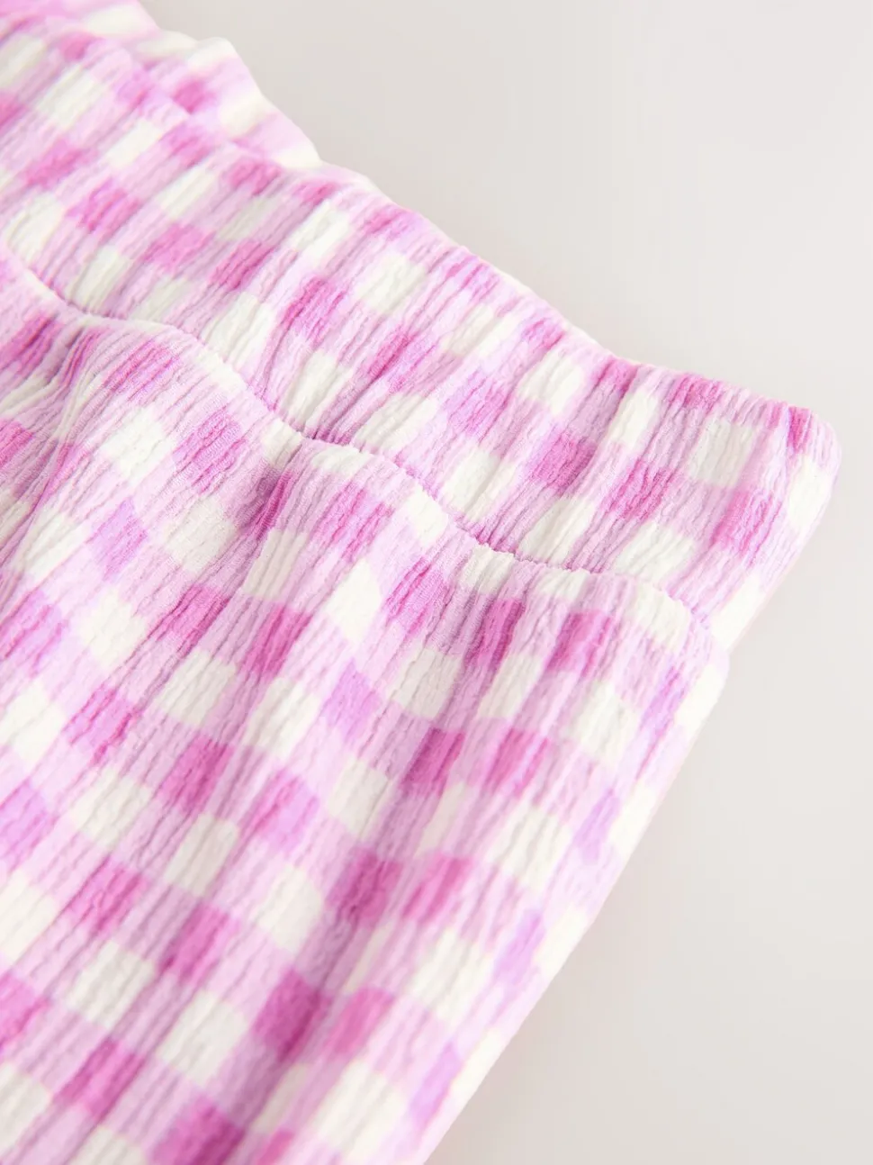 Pink Gingham Wide Leg Trousers (3-16yrs)