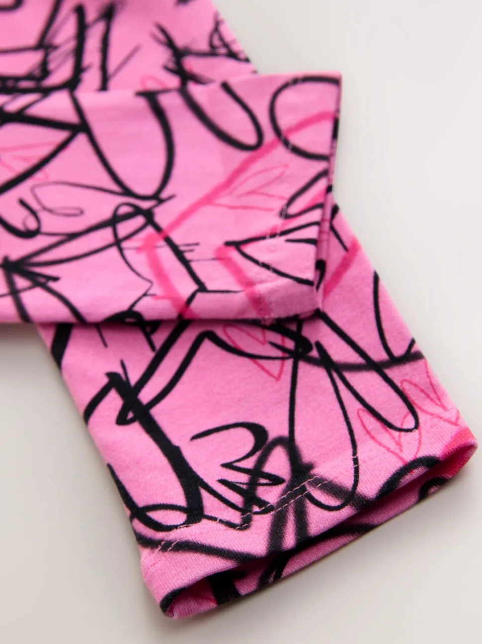 Pink Graffiti Heart Leggings (3-16yrs)