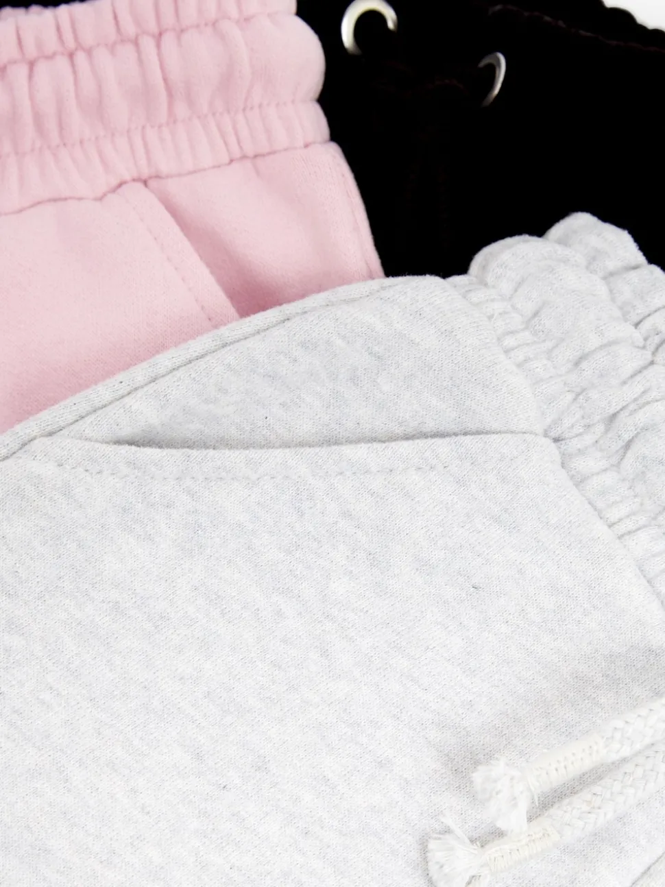 Pink/Grey/Black 3 Pack Soft Jersey Regular Fit Joggers (3-16yrs)