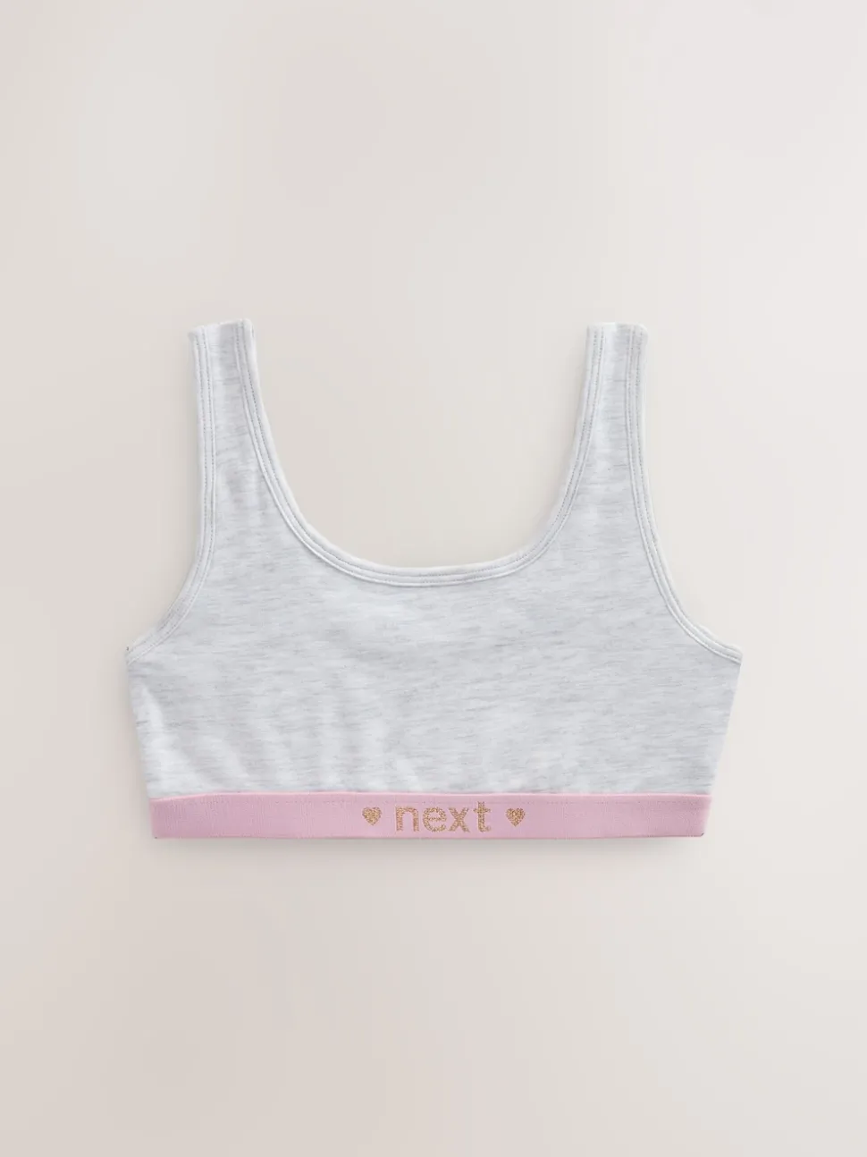 Pink/Grey Scoop Crop Tops 3 Pack (5-16yrs)