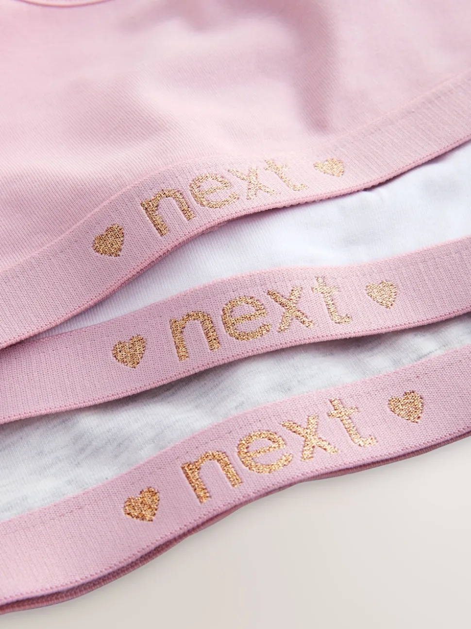Pink/Grey Scoop Crop Tops 3 Pack (5-16yrs)