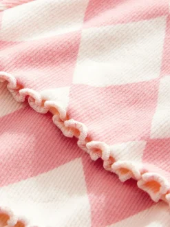 Pink Harlequin Rib Flare Leggings (3mths-7yrs)