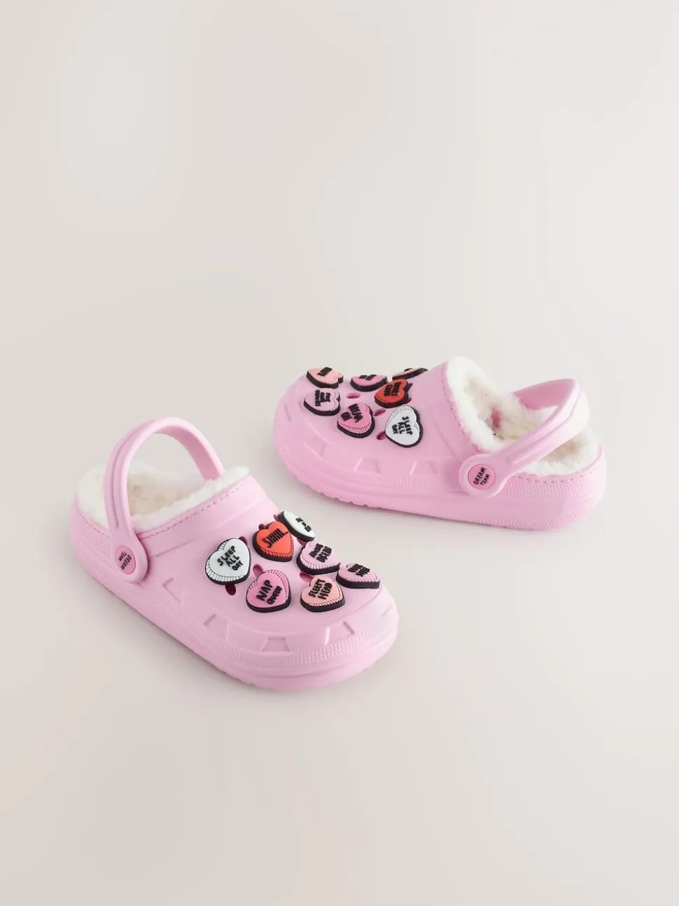 Pink Heart Slipper Clogs
