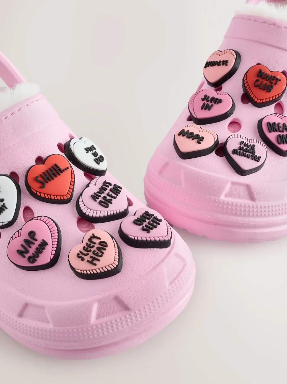Pink Heart Slipper Clogs