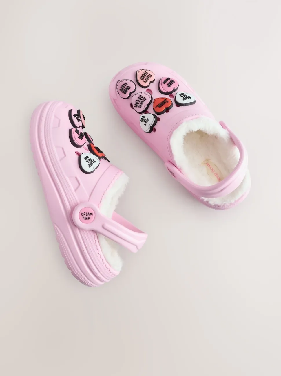 Pink Heart Slipper Clogs