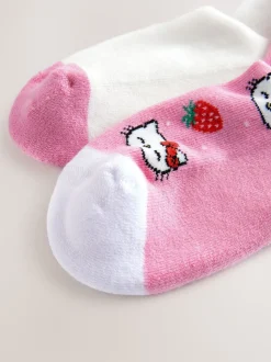Pink Hello Kitty 2 Pack Cotton Rich Ankle Socks