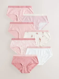Pink Hipsters Briefs 7 Pack (2-16yrs)