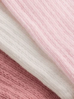 Pink Knee High Bow Baby Sock 3 Pack (0mths-2yrs)