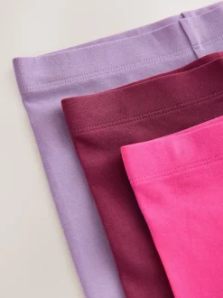 Pink/Lilac/Berry Regular Fit Leggings 3 Pack (3-16yrs)