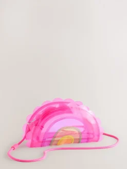 Pink/Lilac Cross-Body Novelty Rainbow Bag