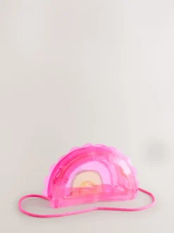 Pink/Lilac Cross-Body Novelty Rainbow Bag