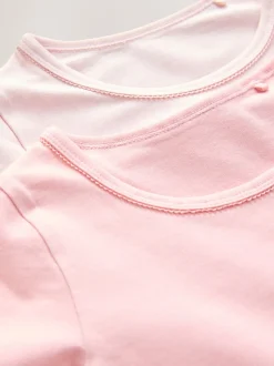 Pink Long Sleeve Vests 2 Pack (1.5-12yrs)