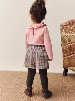 Pink/Mink Check Skirt and Tights Set (3mths-7yrs)