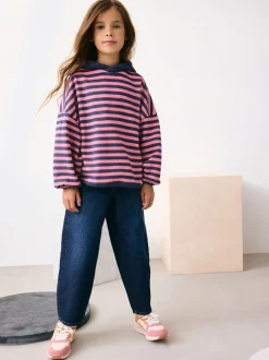 Pink/Navy Blue Stripe Hoodie (3-16yrs)