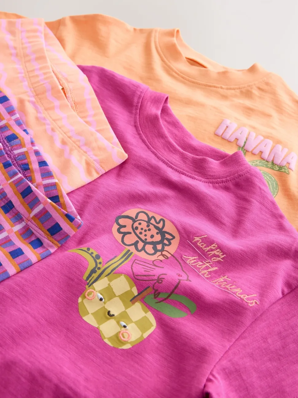 Pink/Orange Top & Cycle Shorts Set 2 Pack (3mths-7yrs)