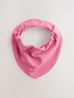Pink 5 Pack Baby Dribble Bibs