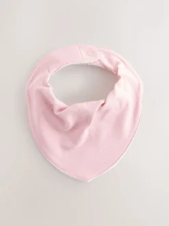 Pink 5 Pack Baby Dribble Bibs