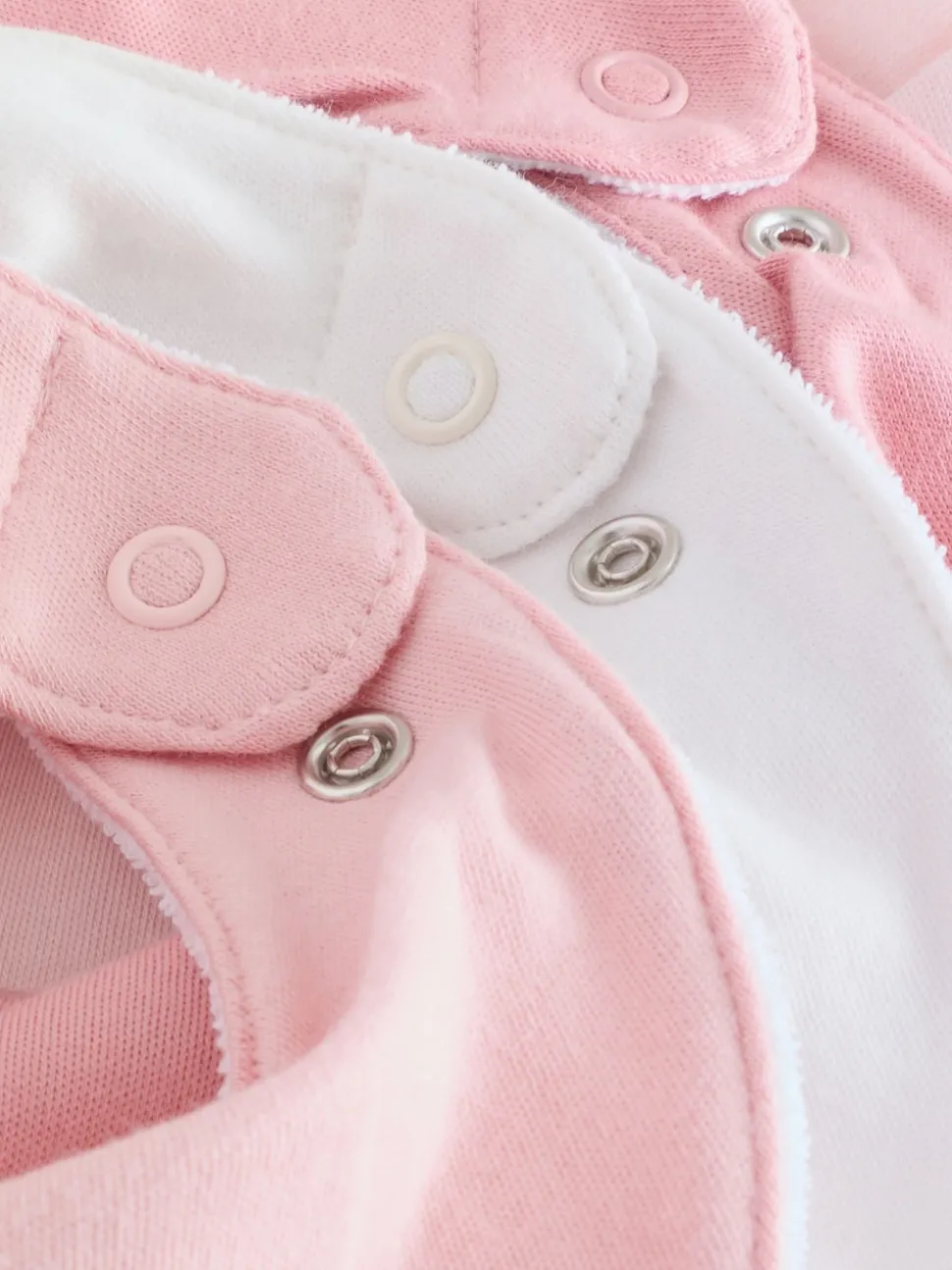 Pink 5 Pack Baby Dribble Bibs