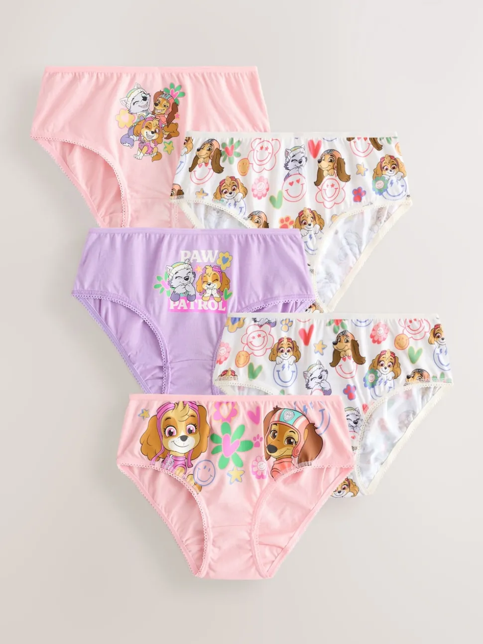Pink Paw Patrol Briefs 5 Pack (2-8yrs)