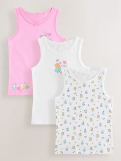 Pink Peppa Pig 3 Pack Classic Vests (1.5-8yrs)
