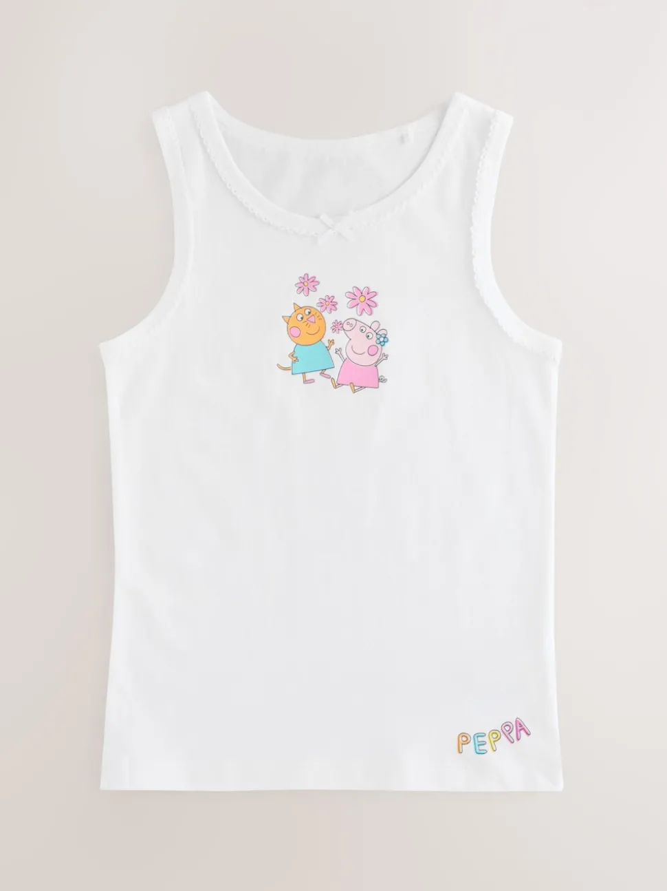 Pink Peppa Pig 3 Pack Classic Vests (1.5-8yrs)