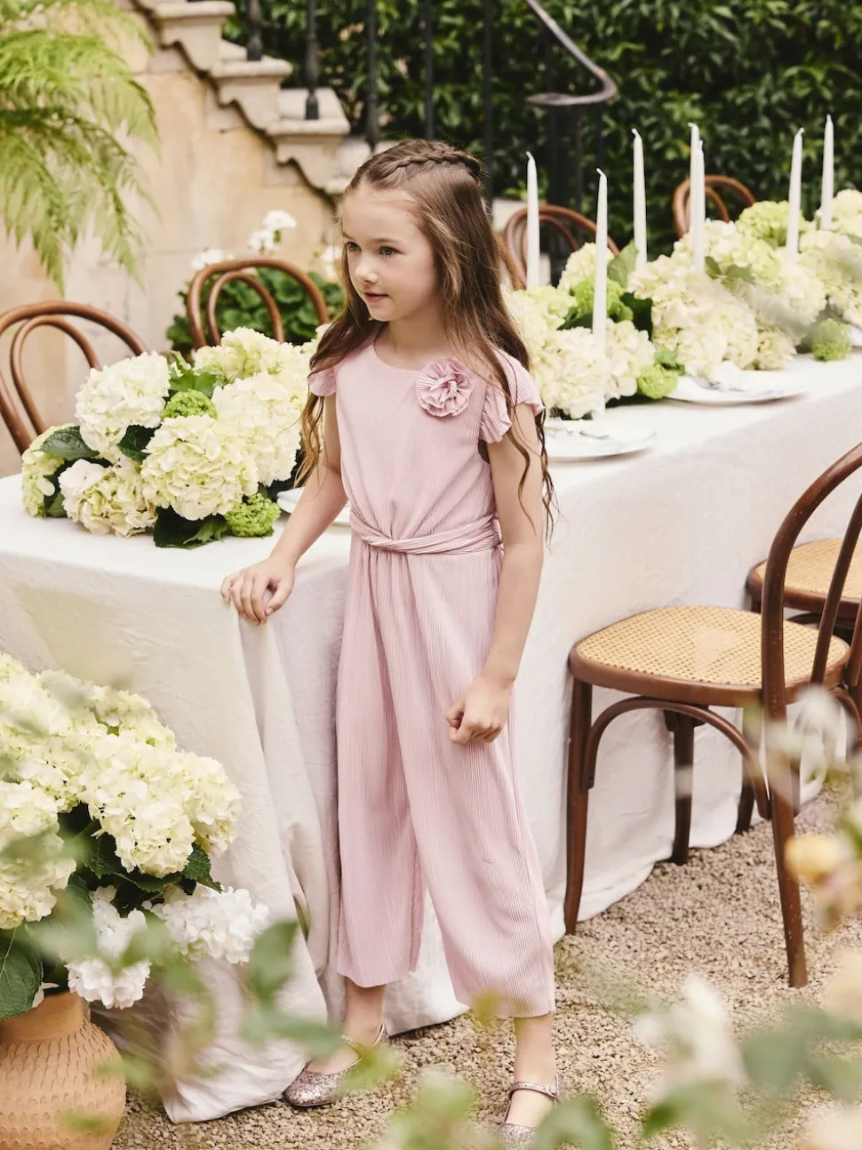 Pink Plisse Jumpsuit (3-16yrs)