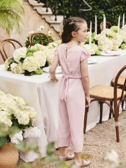 Pink Plisse Jumpsuit (3-16yrs)