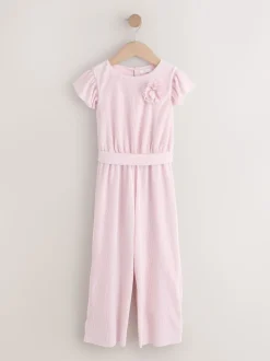 Pink Plisse Jumpsuit (3-16yrs)