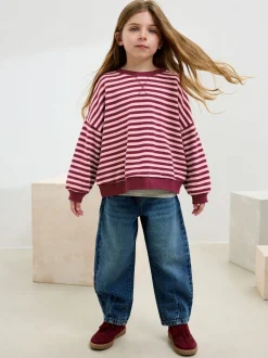 Pink/Plum Oversized Cosy Rib Sweatshirt (3-16yrs)