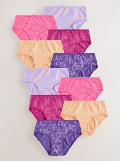 Pink/Purple Briefs 10 Pack (1.5-16yrs)