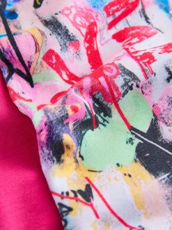 Pink/Purple/Graffiti 4 Pack Flared Leggings (3-16yrs)