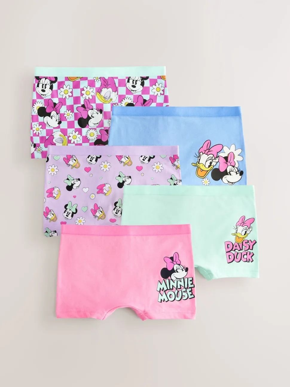Pink/Purple Minnie Mouse Shorts 5 Pack (2-12yrs)