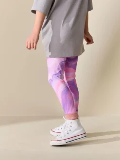 Pink/Purple Swirl Leggings (3-16yrs)