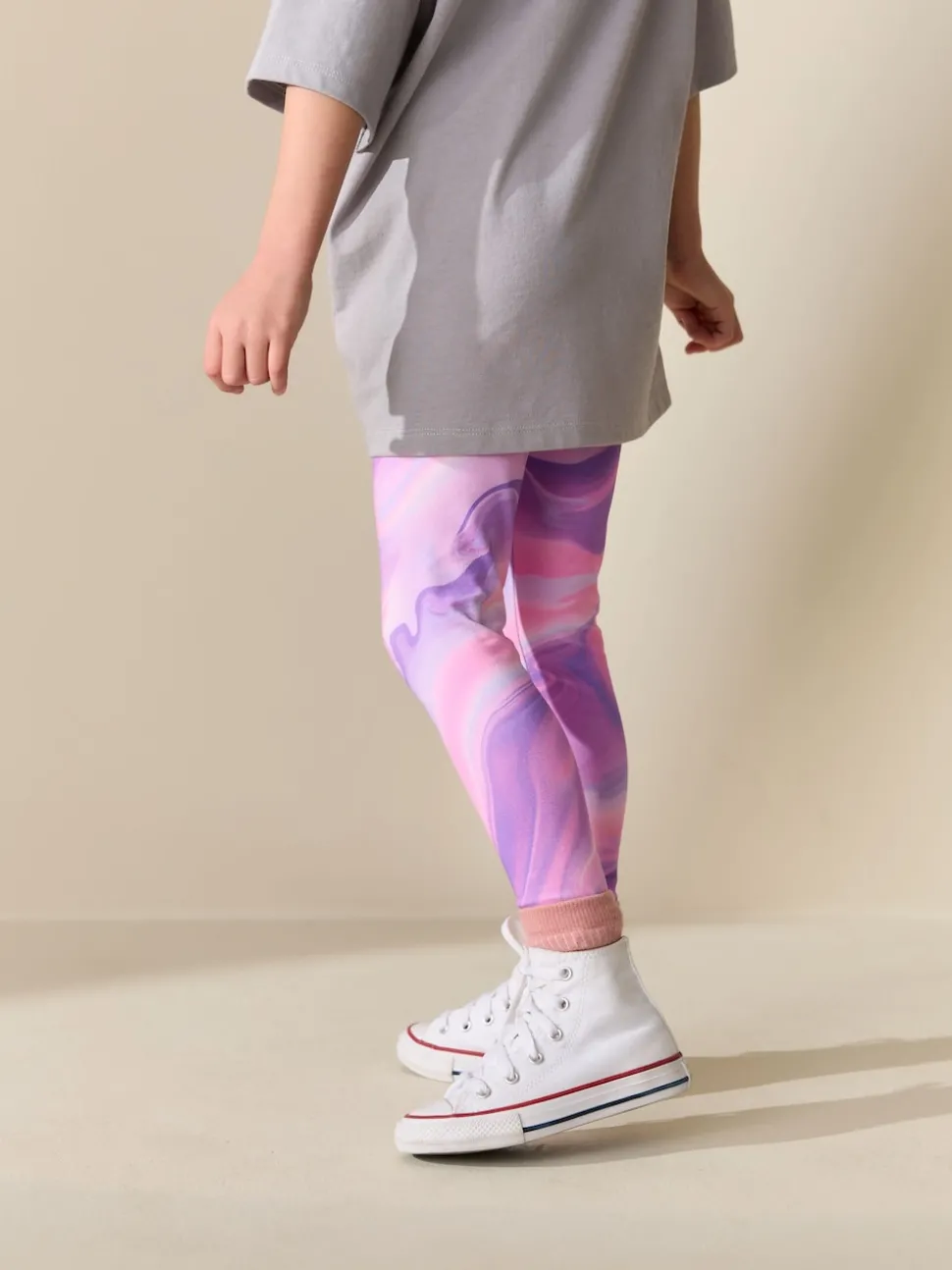 Pink/Purple Swirl Leggings (3-16yrs)