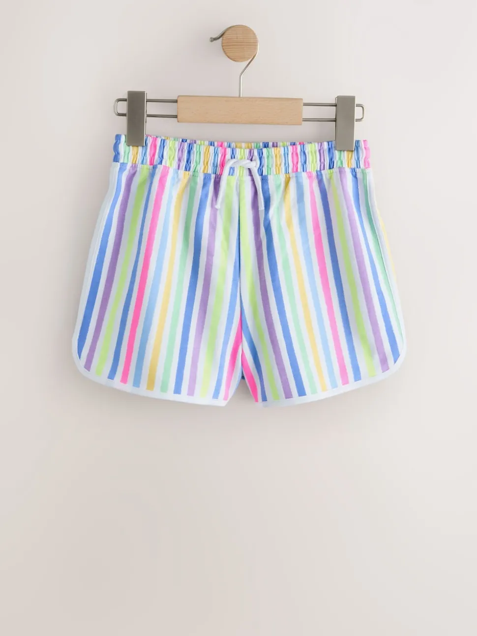 Pink/Rainbow/Stripe 5 Pack Racer Shorts (3-16yrs)