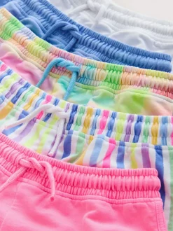 Pink/Rainbow/Stripe 5 Pack Racer Shorts (3-16yrs)
