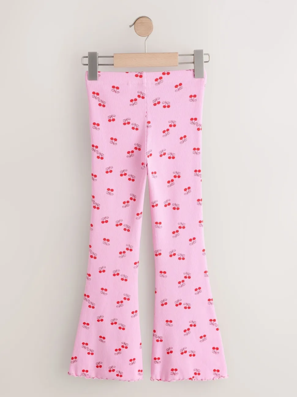 Pink/Red Cherry 1 Pack Rib Flare Leggings (3-16yrs)