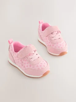 Pink/Red Standard Fit (F) First Walker Trainers