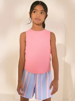 Pink Rib Vest (3-16yrs)