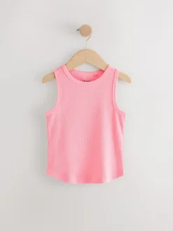 Pink Rib Vest (3-16yrs)