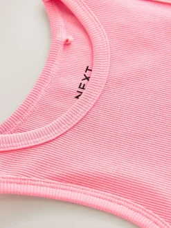Pink Rib Vest (3-16yrs)