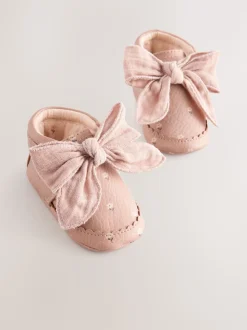 Pink Rust Baby Floral Print Boots (0-18mths)
