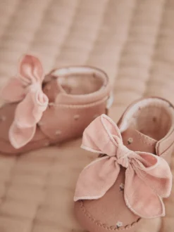 Pink Rust Baby Floral Print Boots (0-18mths)