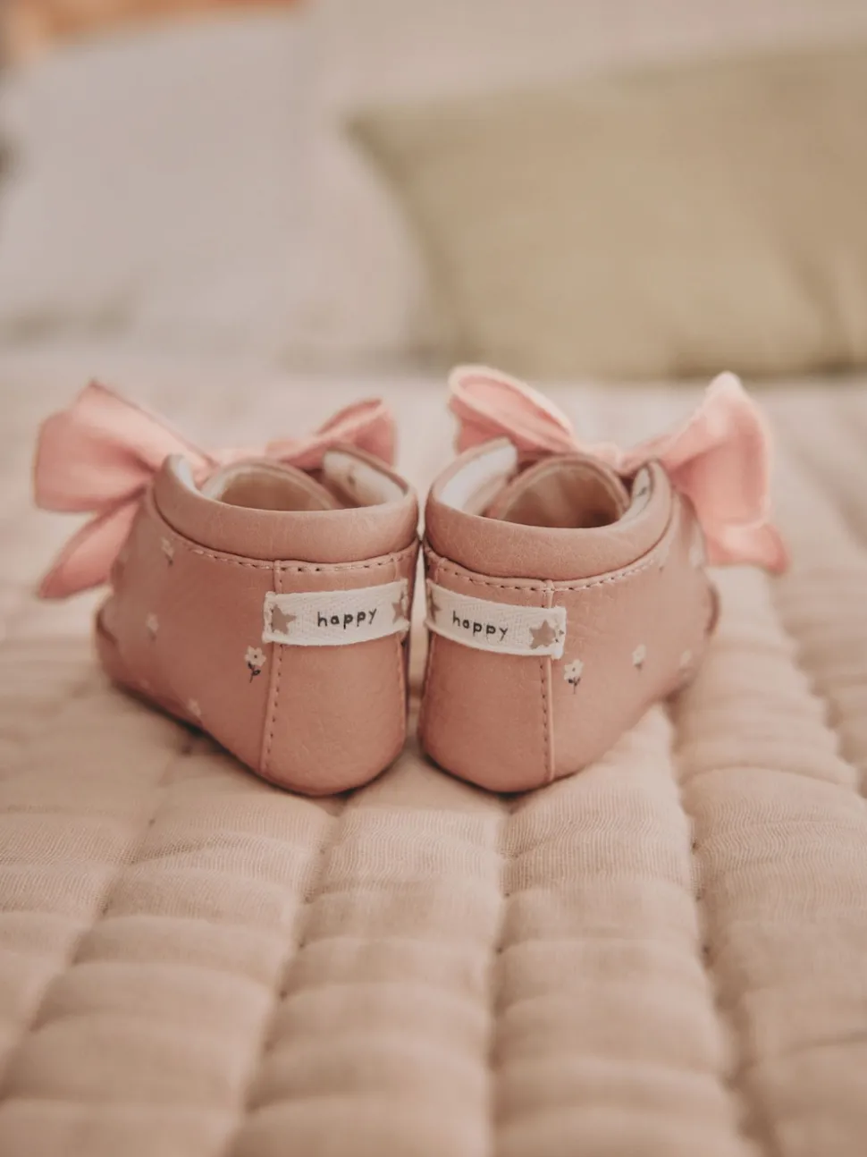 Pink Rust Baby Floral Print Boots (0-18mths)