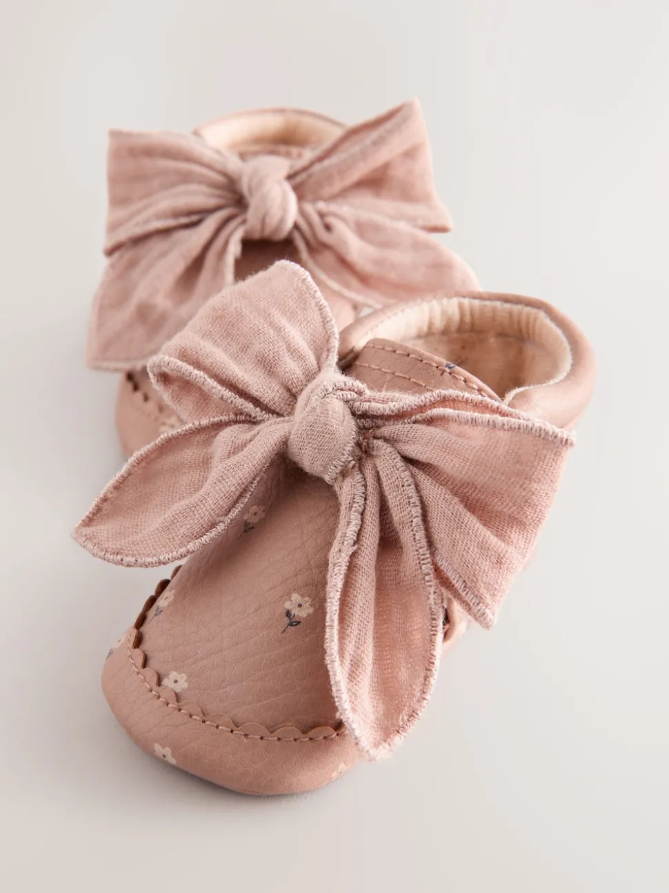Pink Rust Baby Floral Print Boots (0-18mths)
